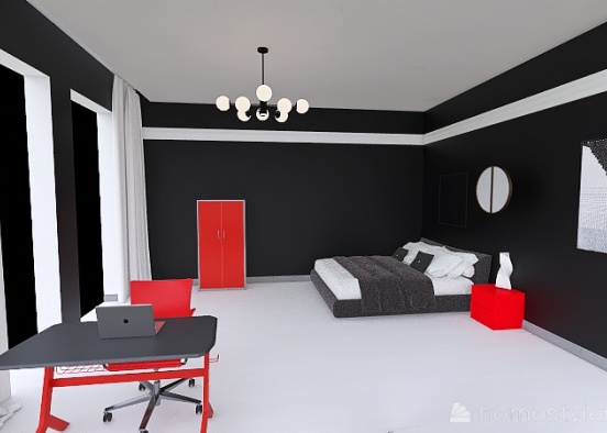 Black widow's room Design Rendering