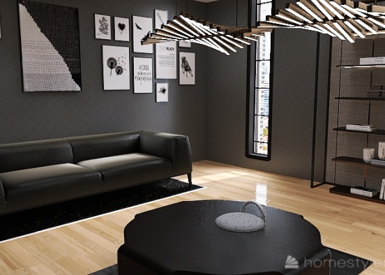 Metropolitan Living Room Design Rendering