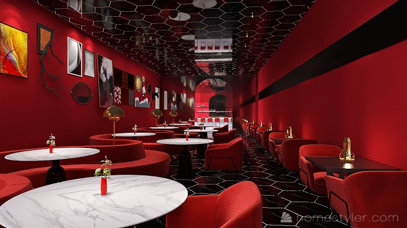 The red room 3d design renderings