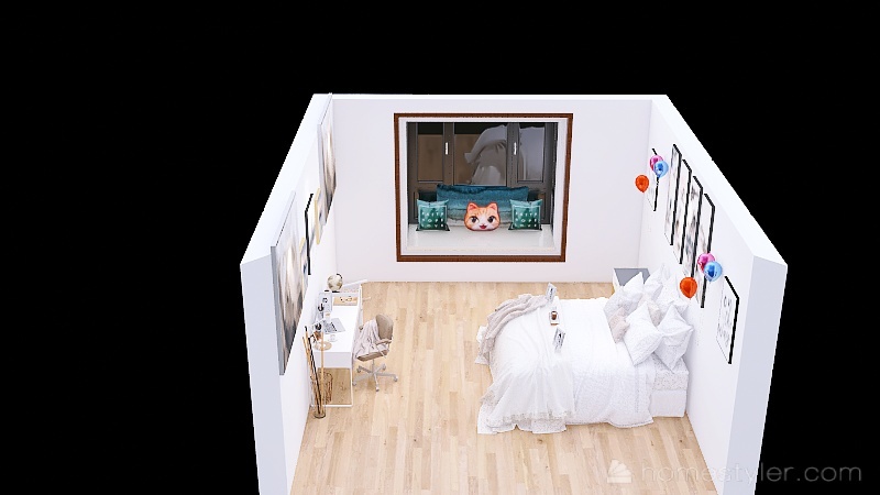 Cute White  Bedroom 3d design picture 25.87