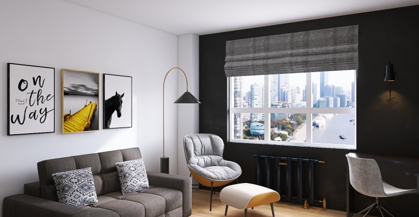 Small Modern Bedroom 3d design renderings