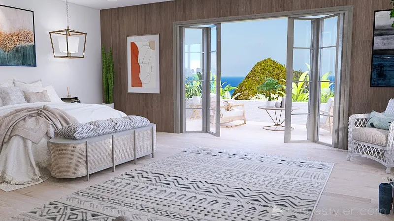 Modern MasterBedroom 3d design renderings