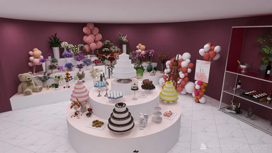 #ValentineContest_TheWeddingShop 3d design renderings