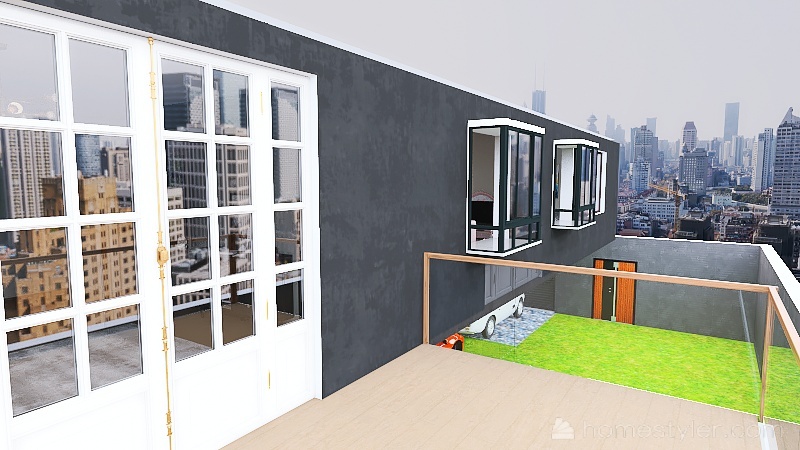 Casa Para Familia de 4 3d design renderings