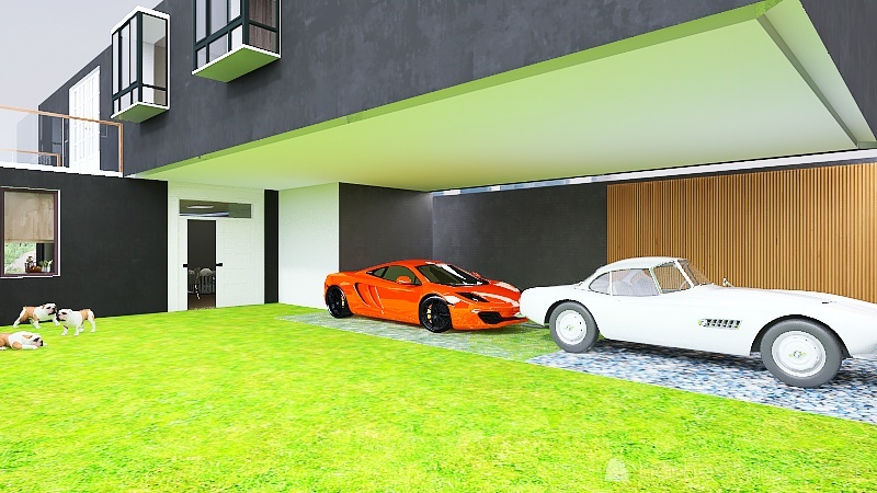 Casa Para Familia de 4 3d design renderings