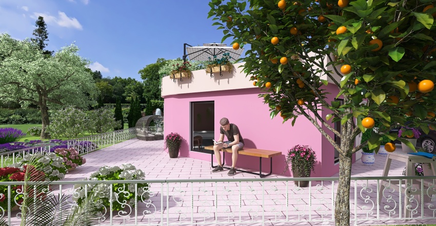 #ValentineContest-Roof garden 3d design renderings