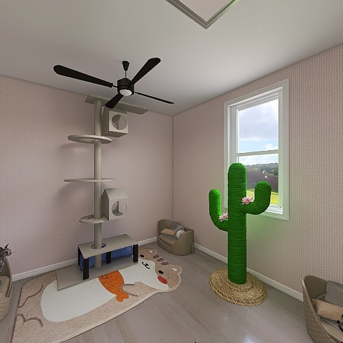 Pet's room(cats) 3d design renderings