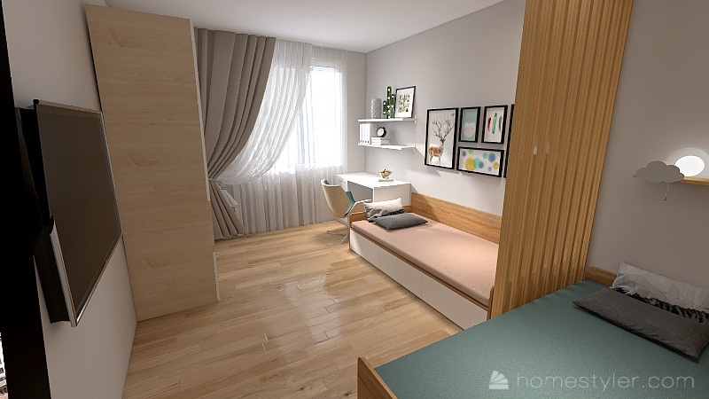 Спальня 1 3d design renderings