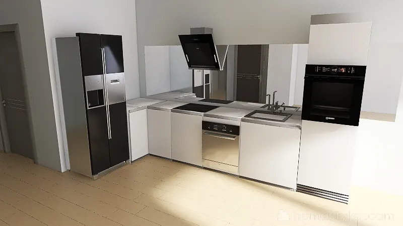 Mieszkanie kitchen 3d design renderings