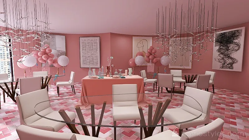 ValentineContest-Fancy Restaurant 3d design renderings