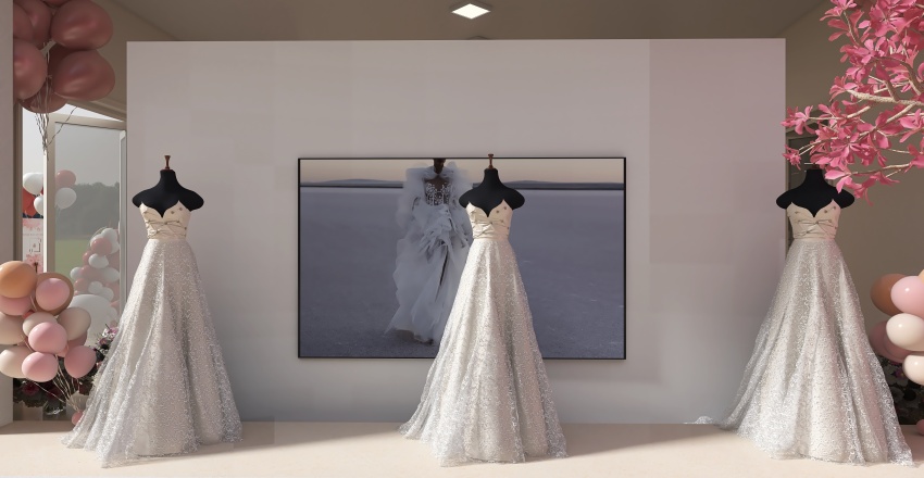 #ValentineContest-Wedding salon My heart 3d design renderings