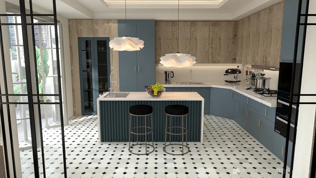 #KitchenContest- Escape Apartment 3d design renderings