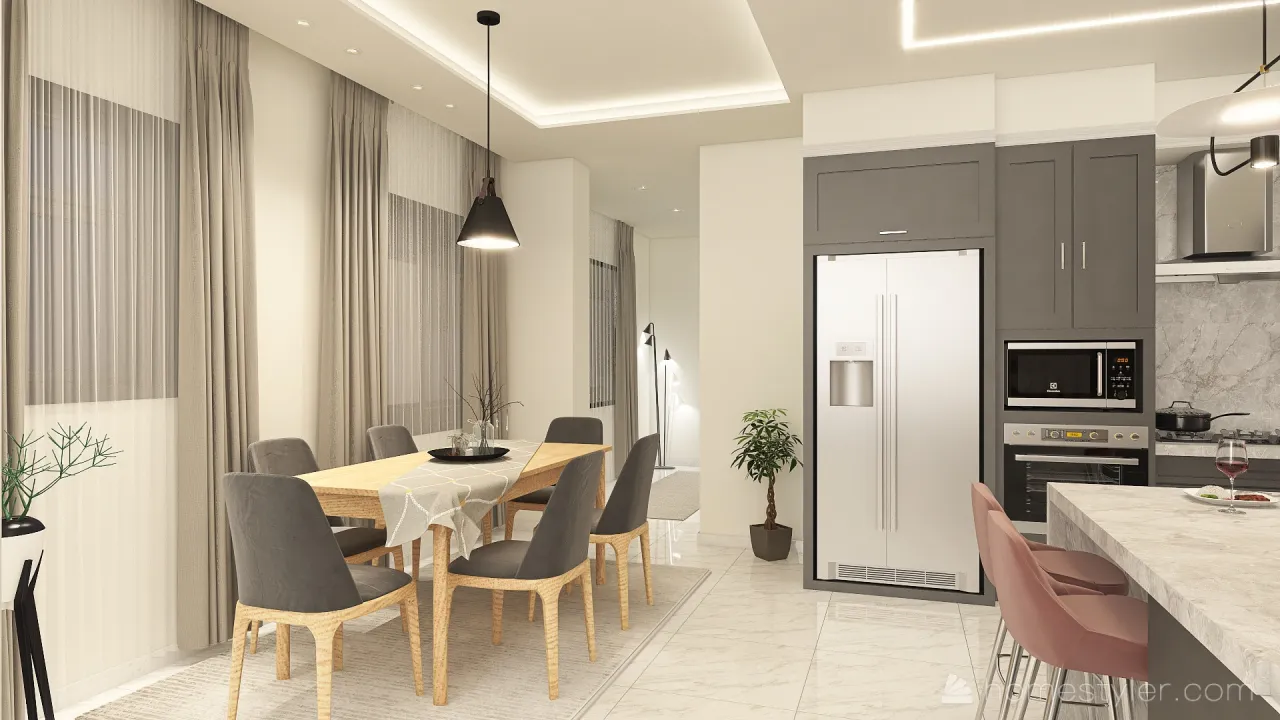 100 MSQ Apartment 3d design renderings