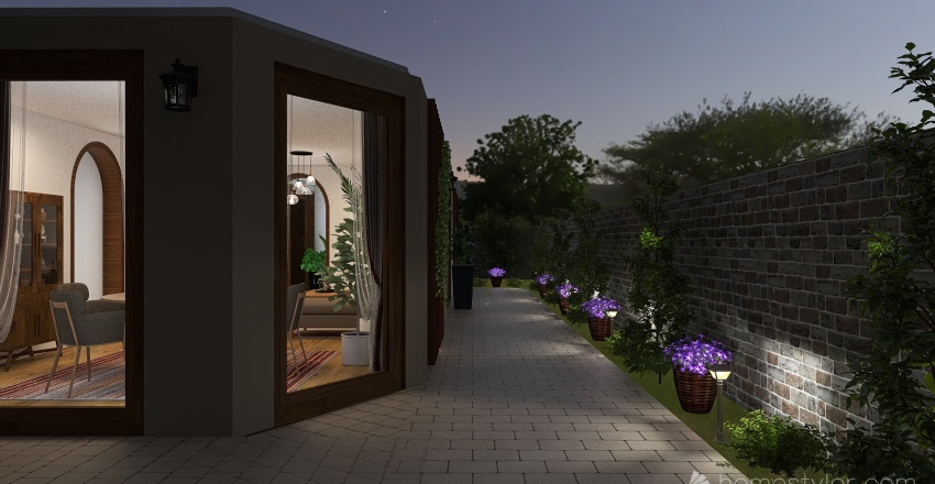 Guest house with garden 3d design renderings