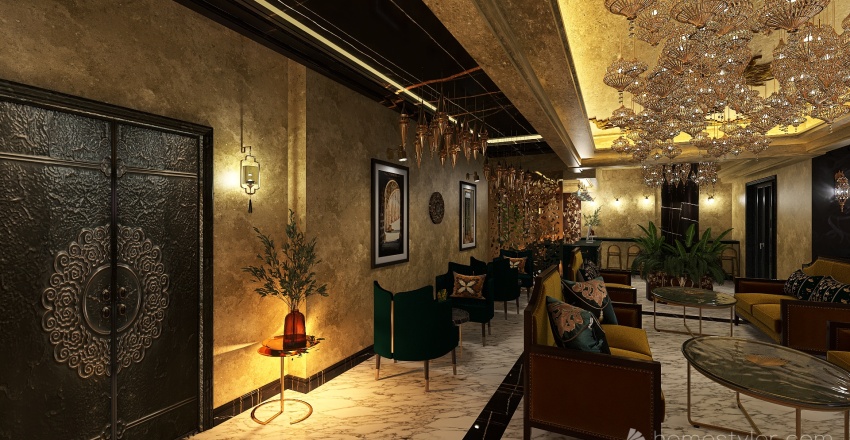 кафе LORAN 3d design renderings