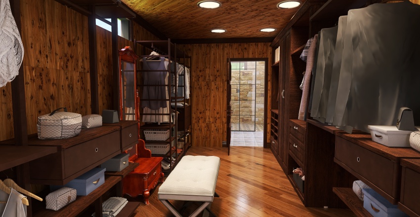 Contemporary Master Closet 3d design renderings