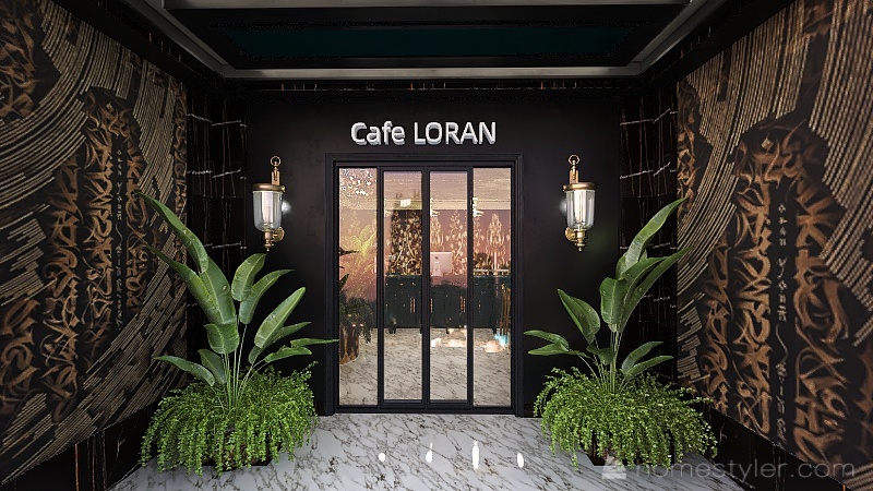 кафе LORAN 3d design renderings
