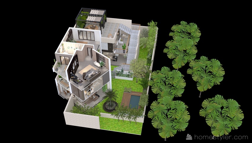 The house with thousand steps! 3d design picture 743.37