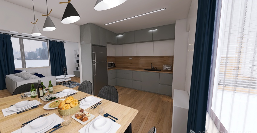 Трапезария-Кухня 3d design renderings