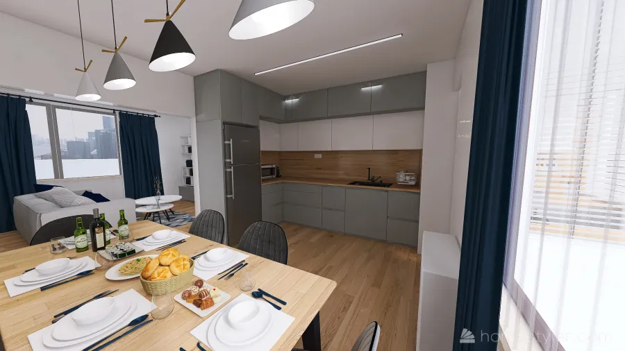 Трапезария-Кухня 3d design renderings