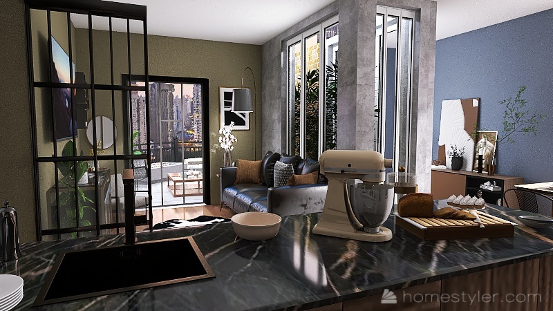 Living Area 3d design renderings