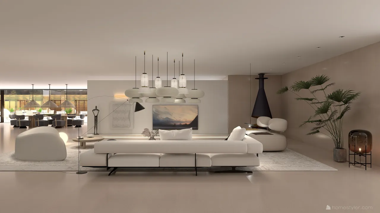 LivingDiningRoom 3d design renderings