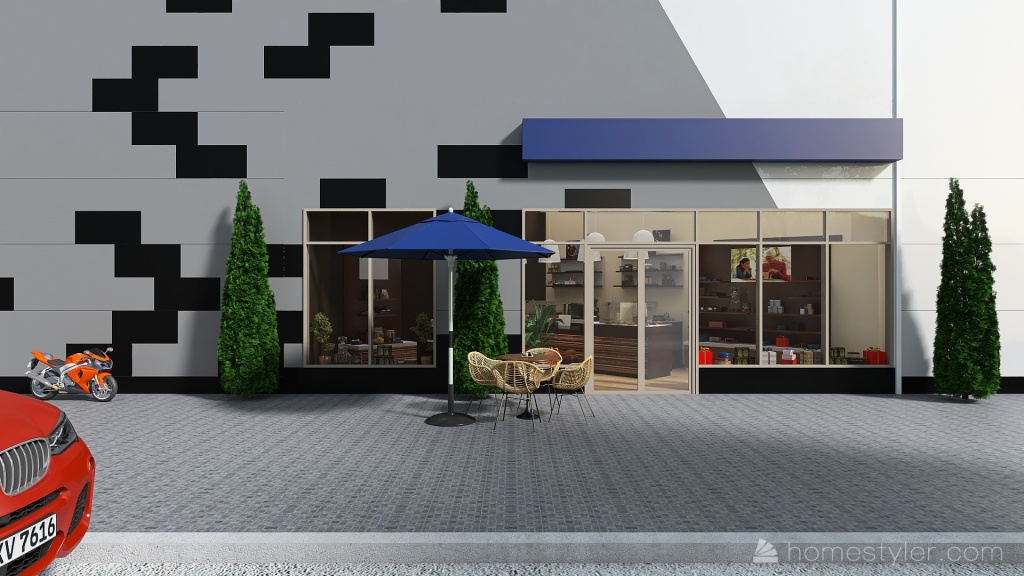 Copy of Leonidas chocolate shop 3d design renderings