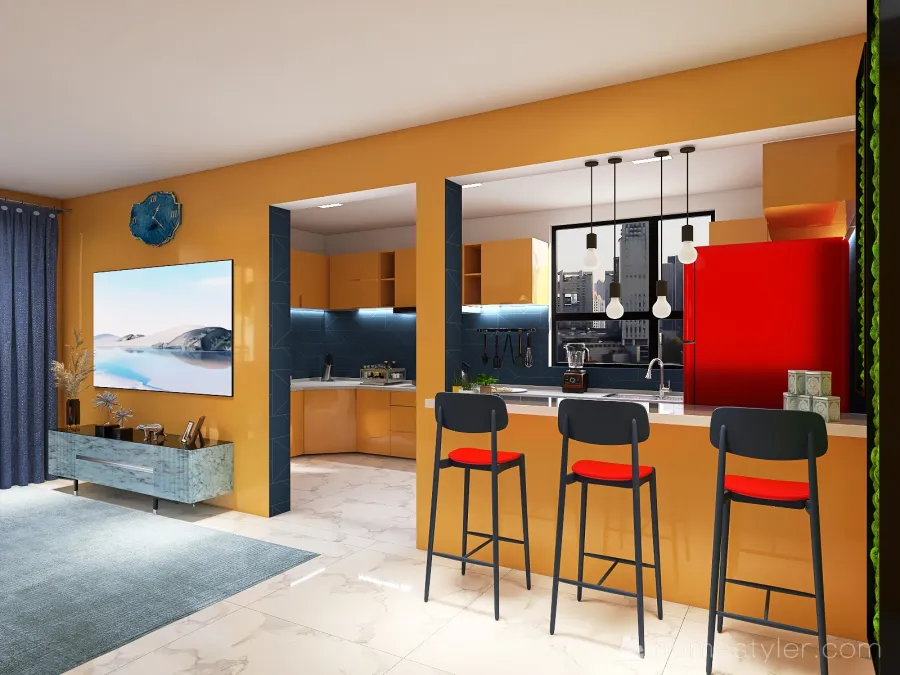 apartament 501 3d design renderings