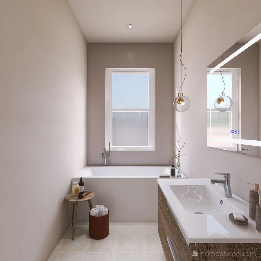 WoodTones Bathroom2 3d design renderings