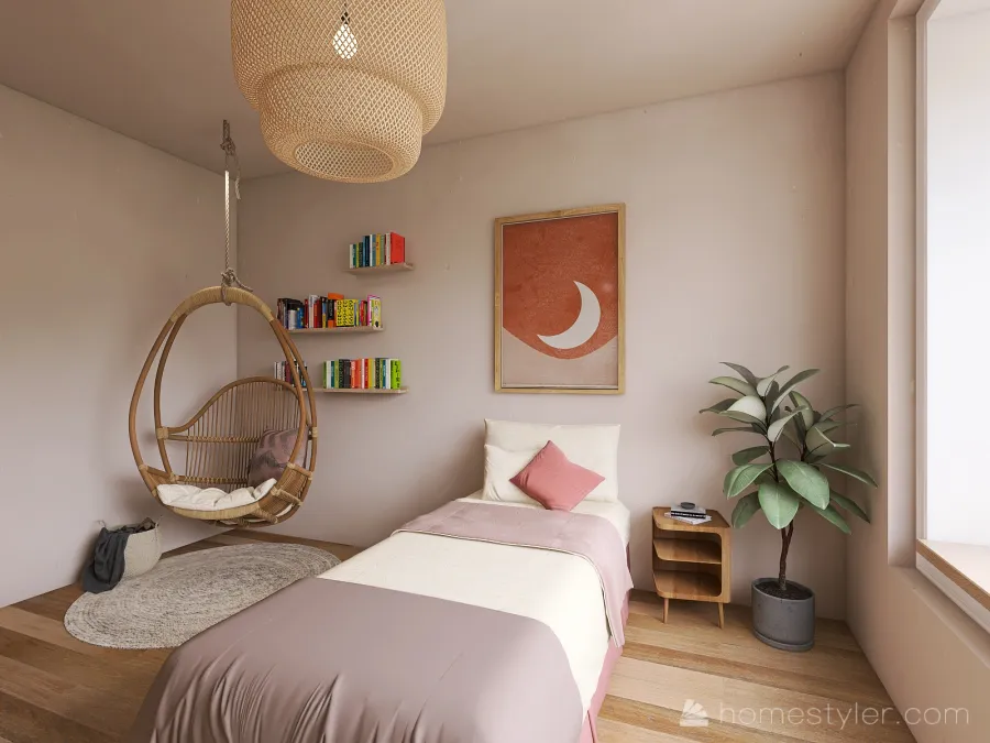 WoodTones Bedroom1 3d design renderings