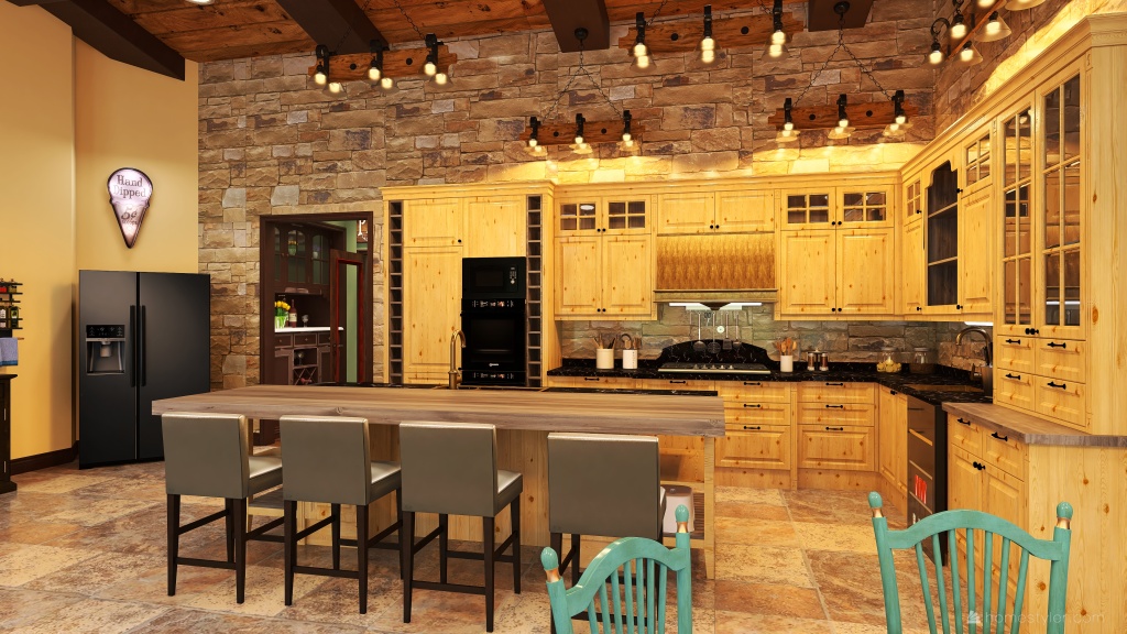Contemporary Kitchen 3d design renderings
