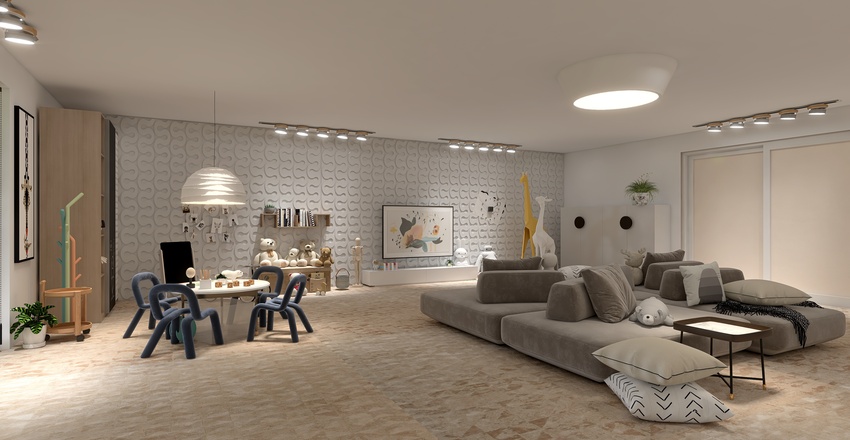 Kids Room 3d design renderings