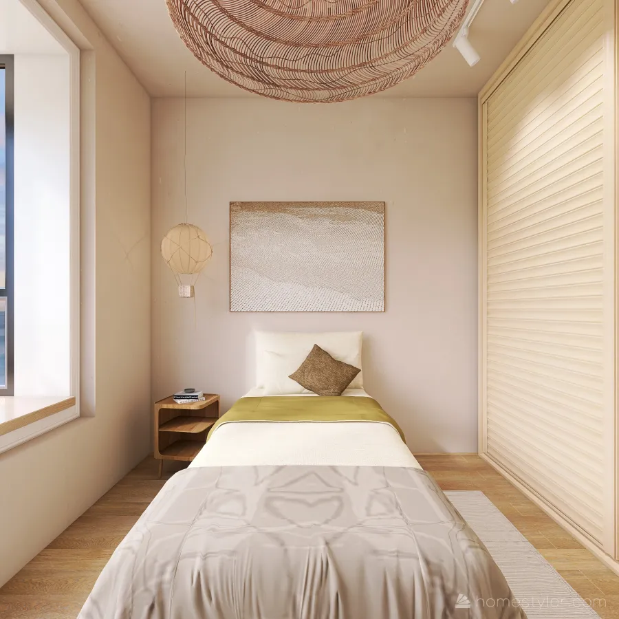 WoodTones Bedroom 3d design renderings