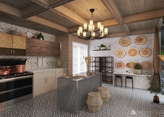 Zebra Grass Kitchen #KitchenContest Design Rendering