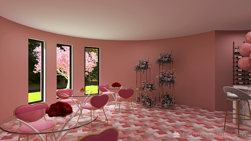 #ValentineContest-cafe 3d design renderings