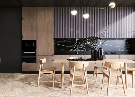 #KitchenContest- |Dark Marbles| Design Rendering