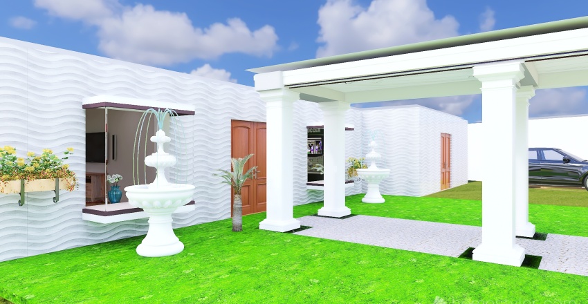 Flower gaming room/bedroom 3d design renderings