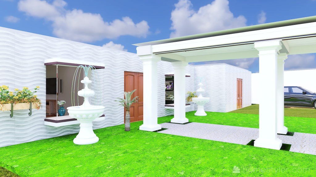 Flower gaming room/bedroom 3d design renderings