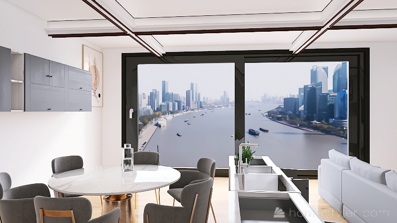 #KitchenContest-New York Apartment 3d design renderings