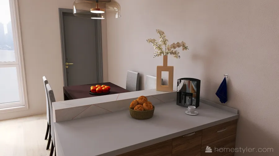 #Kitchencontest_Purple 3d design renderings