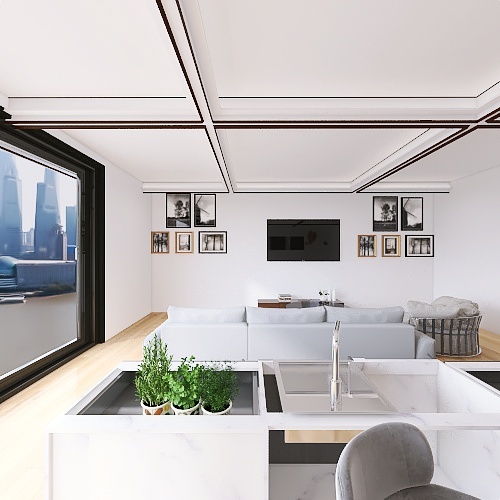 #KitchenContest-New York Apartment 3d design renderings