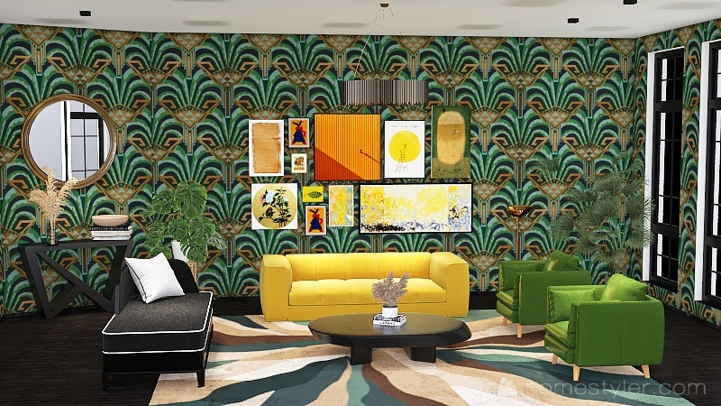 Estilo Maximalista 3d design renderings