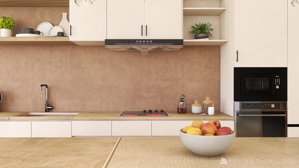#KitchenContest Boho kitchen 3d design renderings