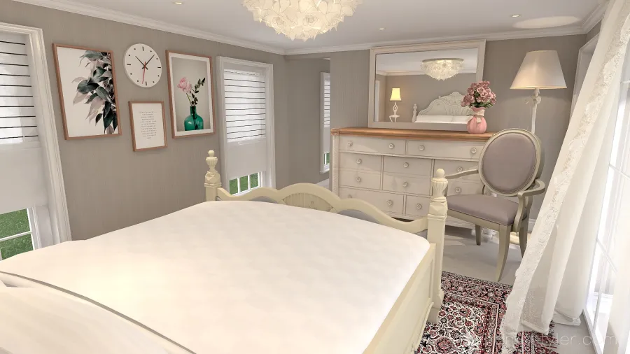 Charming Modern Shabby Chic Dreamy Tiny House #KitchenContest 3d design renderings