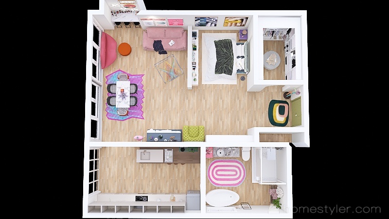 NEW YORK mini apartment  3d design picture 111.05