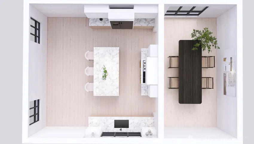 #KitchenContest - Modern Japandi Kitchen 3d design picture 54.72