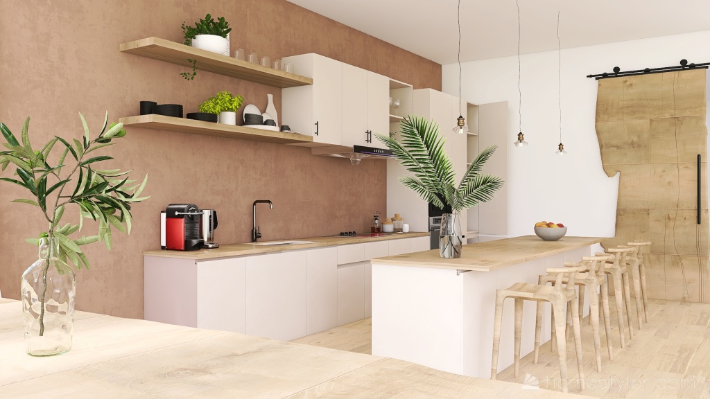 #KitchenContest Boho kitchen 3d design renderings