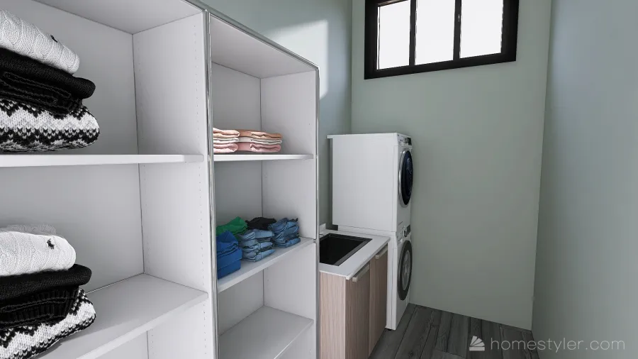 Storage/ Laundry 3d design renderings