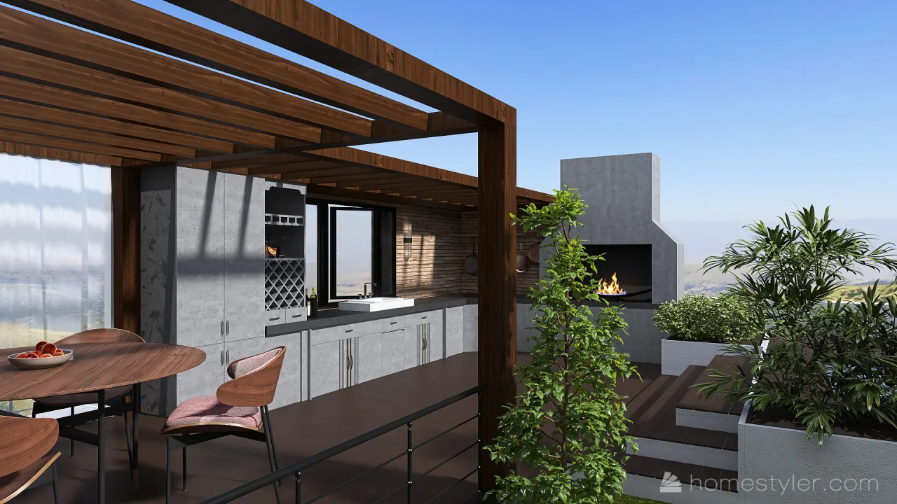 Courtyard 3d design renderings