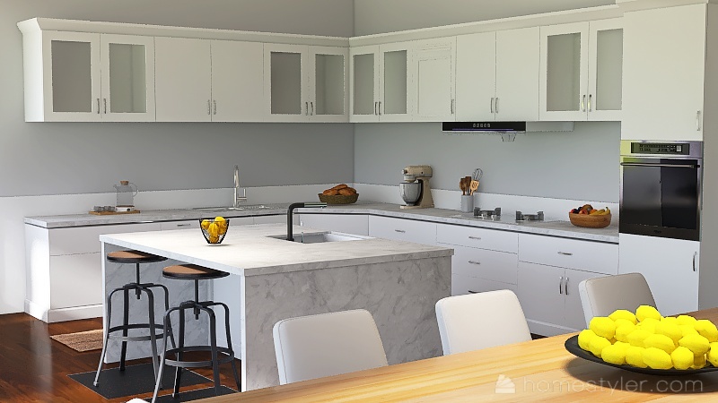 #KitchenContest Modern Ranch House Kitchen 3d design renderings